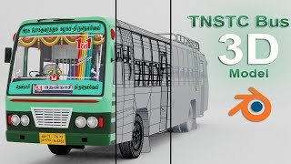 TamilNadu Government Bus 3D Model  Blender  TNSTC  Ponraj G [upl. by Morril962]