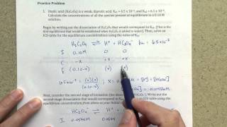 General Chemistry III  Solving ICETables for Diprotic Systems [upl. by Iormina]