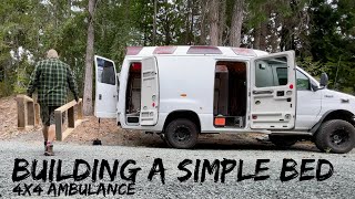 EASY TO BUILD BED FRAME  Moving Into The Ambulance For a Few Nights [upl. by Arabeila451]