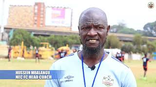 HEAD COACH NEC FC MBALANGU SPEAKES TO THE MEDIA AHEAD OF TOMORROWS GAME KITARA VS NEC [upl. by Virgie5]