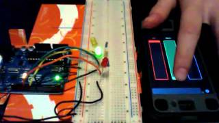 TouchOSC RGB Slider for LEDs with Arduino and Processing [upl. by Ardnohsed]