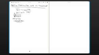 Addition and subtraction using 2s Complement EGR 190 Digital Circuits week 1 5 [upl. by Aeslehs]