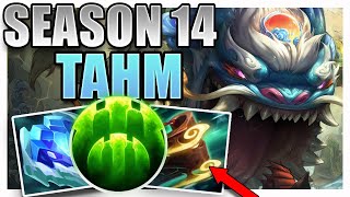 SEASON 14 TAHM KENCH SUPPORT GAMEPLAY GUIDE [upl. by Klarika]