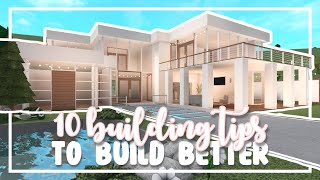 10 Building Tips amp Tricks To Build BETTER in Bloxburg Roblox [upl. by Nawotna151]