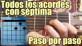 Como tocar acordes de guitarra para principiantes Acordes con séptima [upl. by Pentheas]