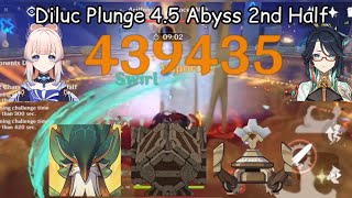 Genshin Impact Diluc Vape Plunge 45 Second Half Continuous Speedrun 65s [upl. by Lindo]