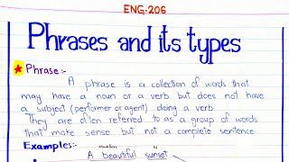 Phrases and its types ENG206 linguistics 4thsememster pu [upl. by Aiel]