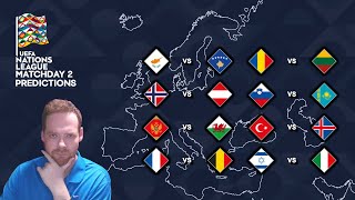 My UEFA Nations League Matchday 2 Predictions 090924 [upl. by Nihhi352]