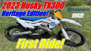 2023 Husqvarna TX300 Heritage Edition Review First Ride [upl. by Ogden809]