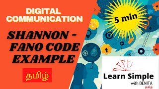 Digital Communication in Tamil  Information theory  Shannon Fano Code  Example  EC8501 [upl. by Oicirtap]