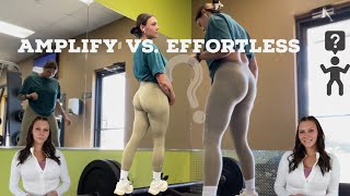 AMPLIFY VS EFFORTLESS BATTLE OF THE SCRUNCH CONTOUR LEGGINGS ONER VS ALPHALETE WHICH IS BETTER [upl. by Ytineres749]