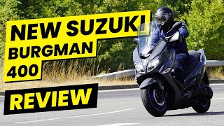 Suzuki Burgman 400 2022 Review £6999 Maxi Scooter [upl. by Oizirbaf]