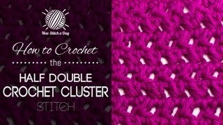 How to Crochet the Half Double Crochet Cluster Stitch [upl. by Assenna]