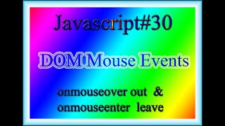 onmouseover outamp onmouseenter leave [upl. by Rodie]