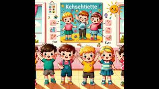 Fröhliches Kinderlied  Körperteile Eins Zwei Drei   Körperteile lernen für Kinder [upl. by Theodosia739]