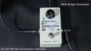 Rangema8ster  Treble Booster  Rangemaster  AC128 Germanium Full NOS Parts guitar pedal [upl. by Luemas]