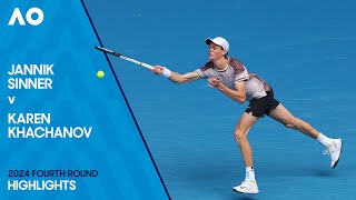 Jannik Sinner v Karen Khachanov Highlights  Australian Open 2024 Fourth Round [upl. by Evadne736]