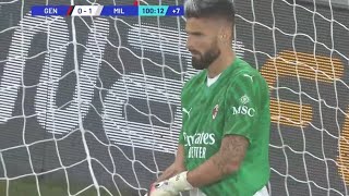 Olivier Giroud Goalkeeper 🤔 Genoa Vs Milan 01 All goal and highlight result [upl. by Lerrad]