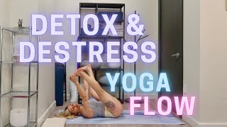 Detox amp Destress Yoga Flow  Sunce Yoga x The Yoga Nutritionist [upl. by Noinatrad]