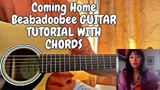 Beabadoobee  Coming Home  Guitar Tutorial with Chords Full Lesson [upl. by Aihsekat]