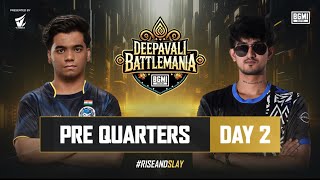 Deepavali BattleMania 2024  HINDI  Pre Quarters D2  BGMI  Ft iQOO SouL Carnival 8bit etc [upl. by Myrtia]