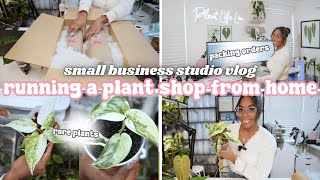 Running a Plant Store From Home Vlog🪴Packing Orders Plant Propagation Updates Rare Plant Restock [upl. by Amann473]