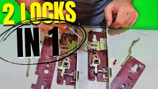 Combine two damaged locks into one secure lock DIY mortise lock [upl. by Nevaed]