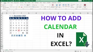 How to Insert a Calendar in Excel  Study with me [upl. by Yetnom781]