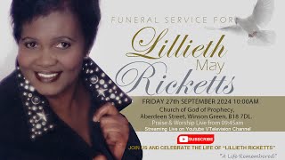 Funeral Service for Lillieth May Ricketts [upl. by Rolland46]