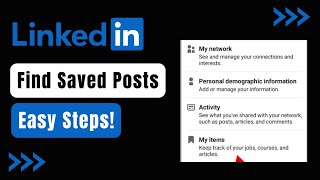 How To Find Saved Posts On Linkedin [upl. by Hana744]