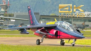 4K 2 Dassault Dornier Alpha Jet A Flying Bulls departure at Airpower 2022 AirShow Zeltweg LOXZ [upl. by Einnok]