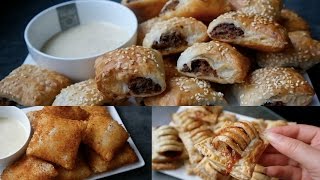 3 traditional DUTCH SNACKS using PUFF PASTRY [upl. by Ydak]