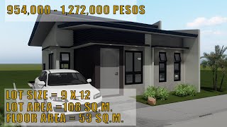 Modern Filipino Bungalow House Tour 3 9x12 Meter Lot 53 Sqm Floor Area [upl. by Adnolrehs359]