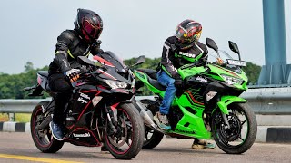 Kawasaki  Ninja Zx25R Vs Ninja 400  First On Youtube [upl. by Nivonod]