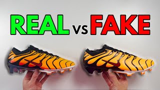 REAL VS FAKE NIKE MERCURIAL VAPOR AIR MAX FOOTBALL BOOT CLEAT COMPARISON [upl. by Nan385]