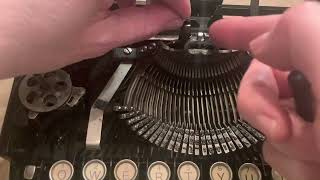 Ribbon Guide on an Antique Underwood Portable Three Bank Typewriter  Quick Repair Video [upl. by Atnim]