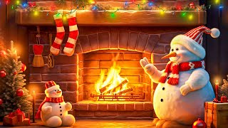 Christmas Fireplace Ambience 🔥🎄 Relaxing Christmas Music with a Warm Fireplace [upl. by Hallett376]