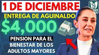 💵 1 de Diciembre Inicia el Pago de Pensión Bienestar y Aguinaldo 🕒 [upl. by Hedy]