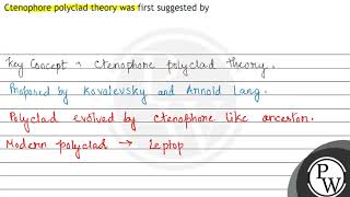 Ctenophore polyclad theory was first suggested by [upl. by Angie]