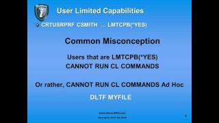 IBM i Security  Misconceptions Part 1 Limited Capabilities [upl. by Schweitzer685]