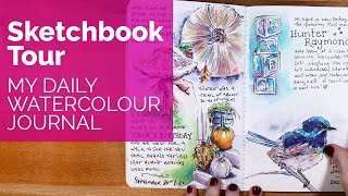 Sketchbook Tour  Watercolour Sketch Journal 🎨 [upl. by Alemaj]