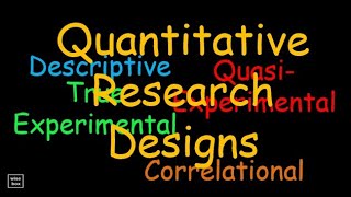 Quantitative Research Designs  Practical Research Guide [upl. by Coh19]