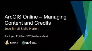 ArcGIS Online Managing Content and Credits [upl. by Hauge]