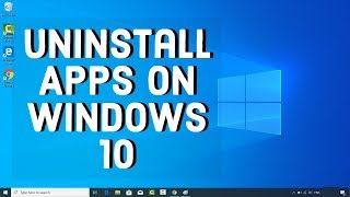 Uninstall software from Windows 10 expert guide [upl. by Aleb518]