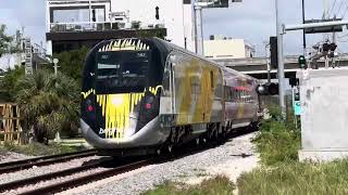 Northbound Brightline  BrightPink 11124 [upl. by Anerev]