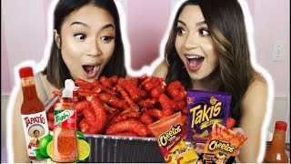 Hot Cheetos Mozzarella Sticks VS Takis Mozzarella Sticks [upl. by Drazze]