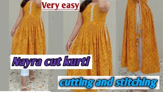 New Designer Naira Style Kurti Cutting and StitchingLatest Side Dori Kurti CuttingStylebyRadhika [upl. by Hplodnar946]