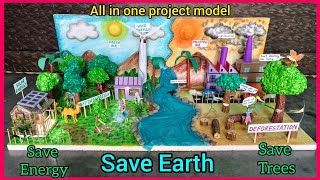 Save Earth Project Working Model Save energy Pollution model [upl. by Ora]