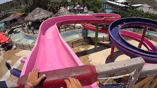 Pink Wizards Waterway Water Slide at Schlitterbahn South Padre Island [upl. by Harikahs574]