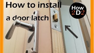 How to install door latch and handle How to fit door handle and lock [upl. by Cahn230]